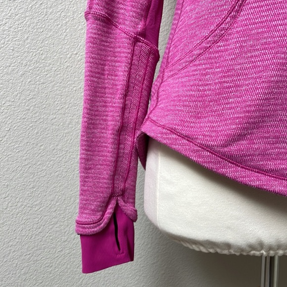 Lululemon baserunner raspberry pink 6 long sleeve running hiking jacket 1/2 zip - Picture 3 of 7